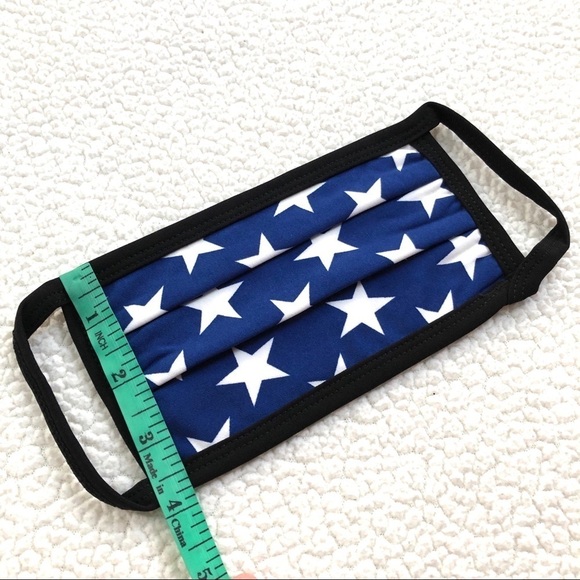 🔴 5 for $10 ONE Zenana Star Print Blue Face Mask - Picture 5 of 8